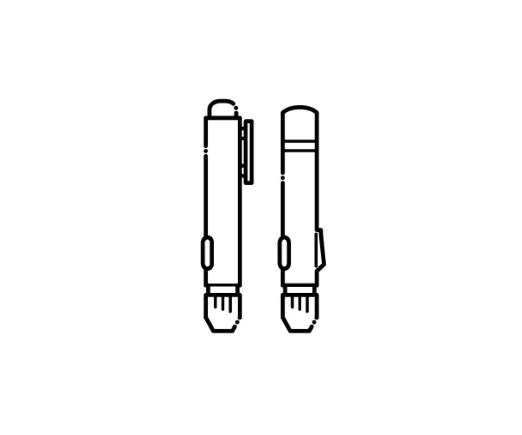 採血用穿刺器具の白黒イラスト