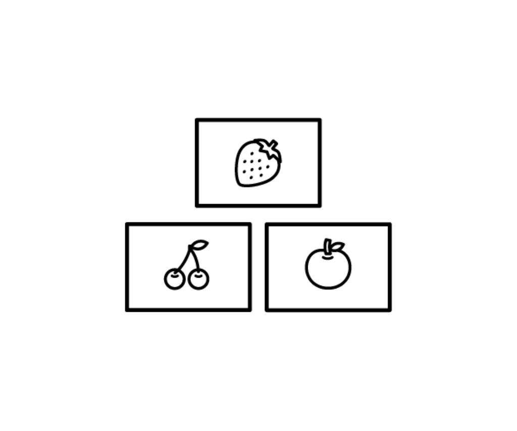言語聴覚療法のカードの白黒イラスト