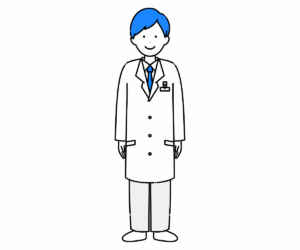 白衣を着た男性薬剤師のイラスト