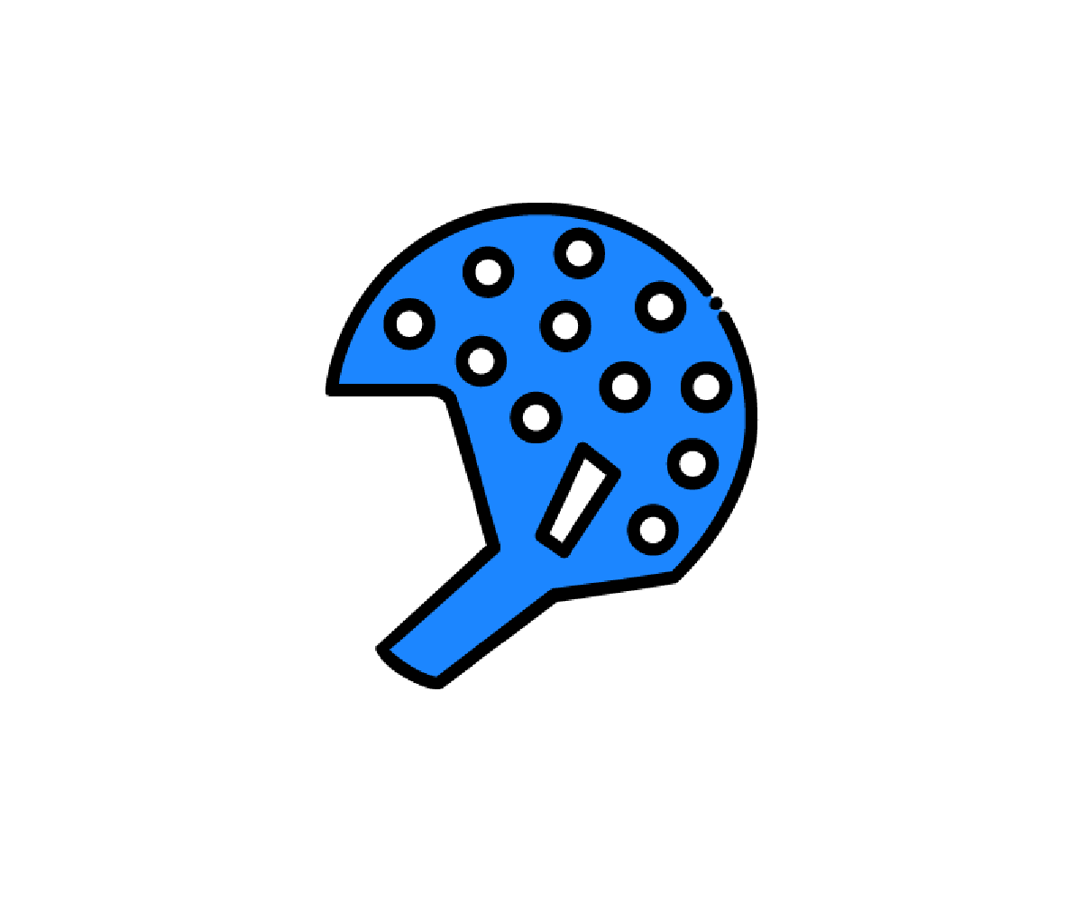 脳波検査用キャップのイラスト