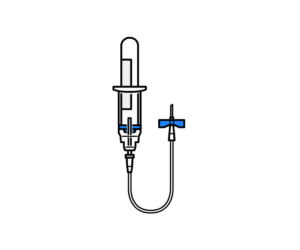 採血管をセットした採血セットのイラスト