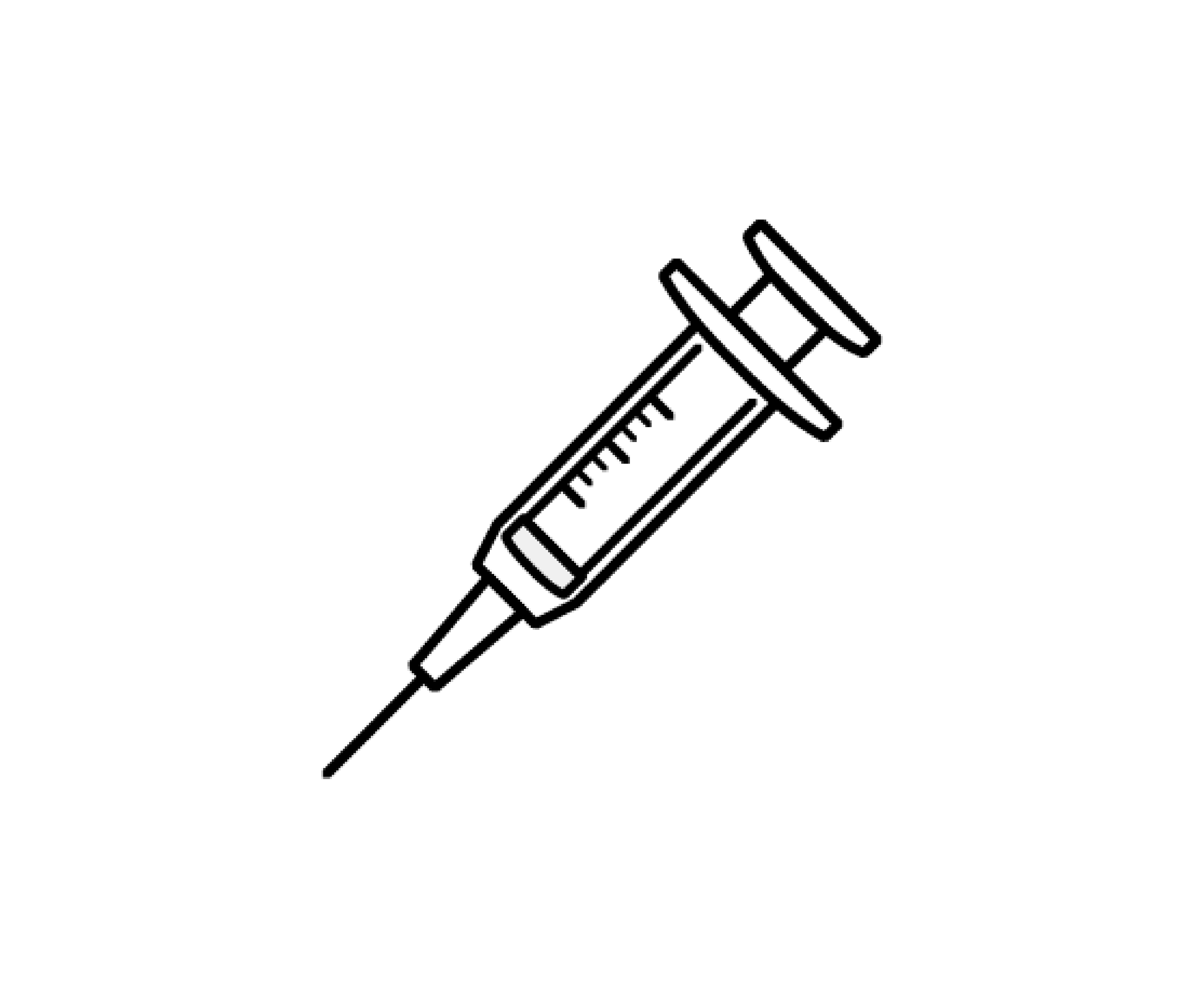注射器（シリンジと注射針）のイラスト