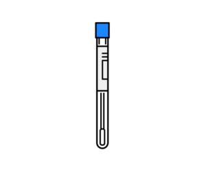 試験管付きスワブ（合体）のイラスト