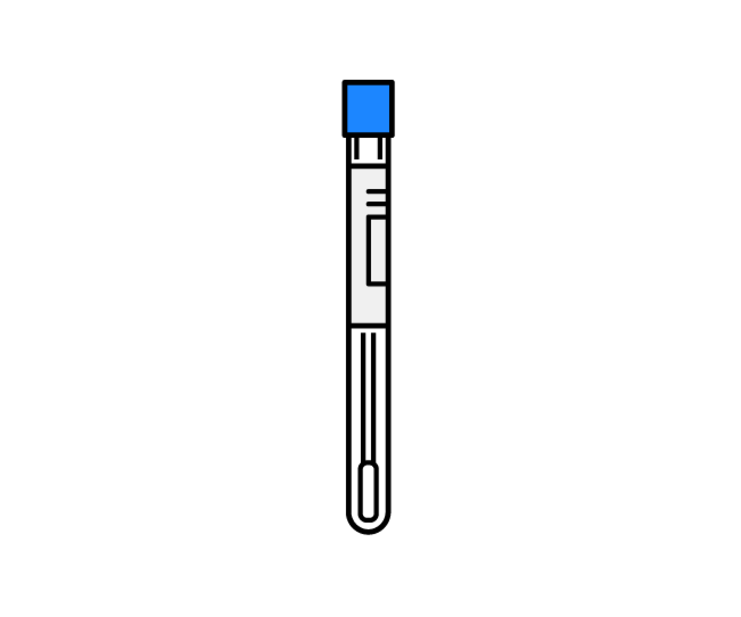 試験管付きスワブ（合体）のイラスト