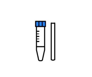 唾液検体採取容器のイラスト