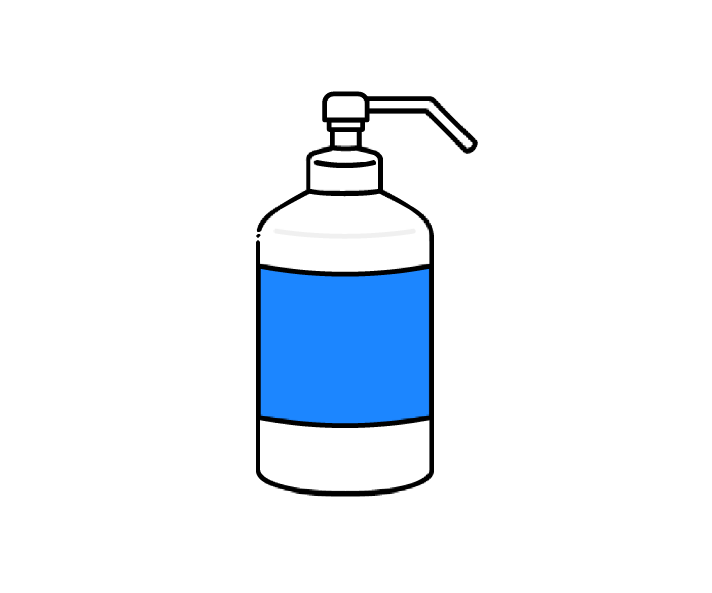 手指消毒用アルコールのイラスト