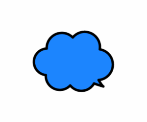雲型の吹き出しのイラスト