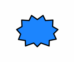 トゲトゲの吹き出しのイラスト