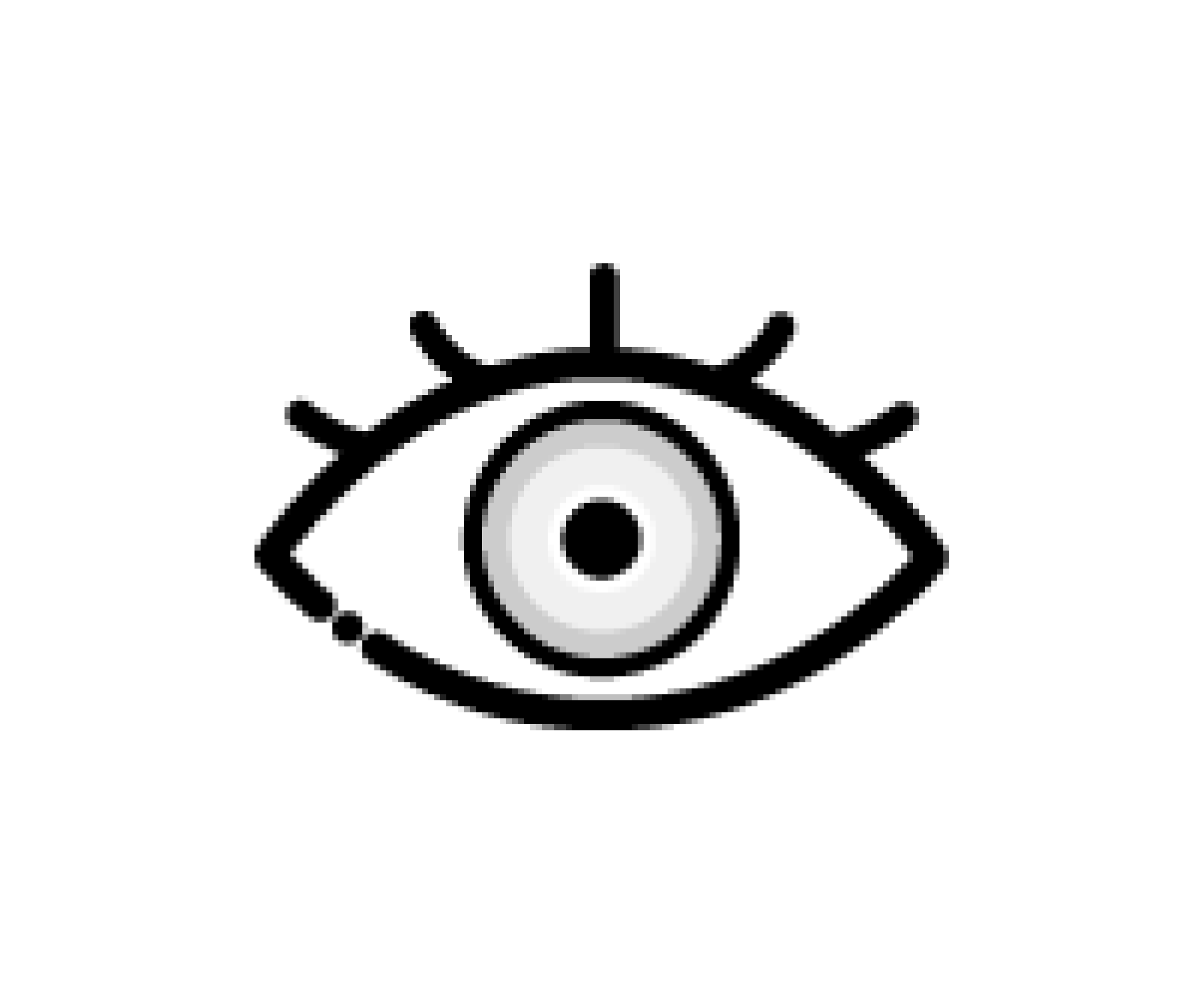 カラーコンタクトレンズ（グレー）を装着した目のイラスト