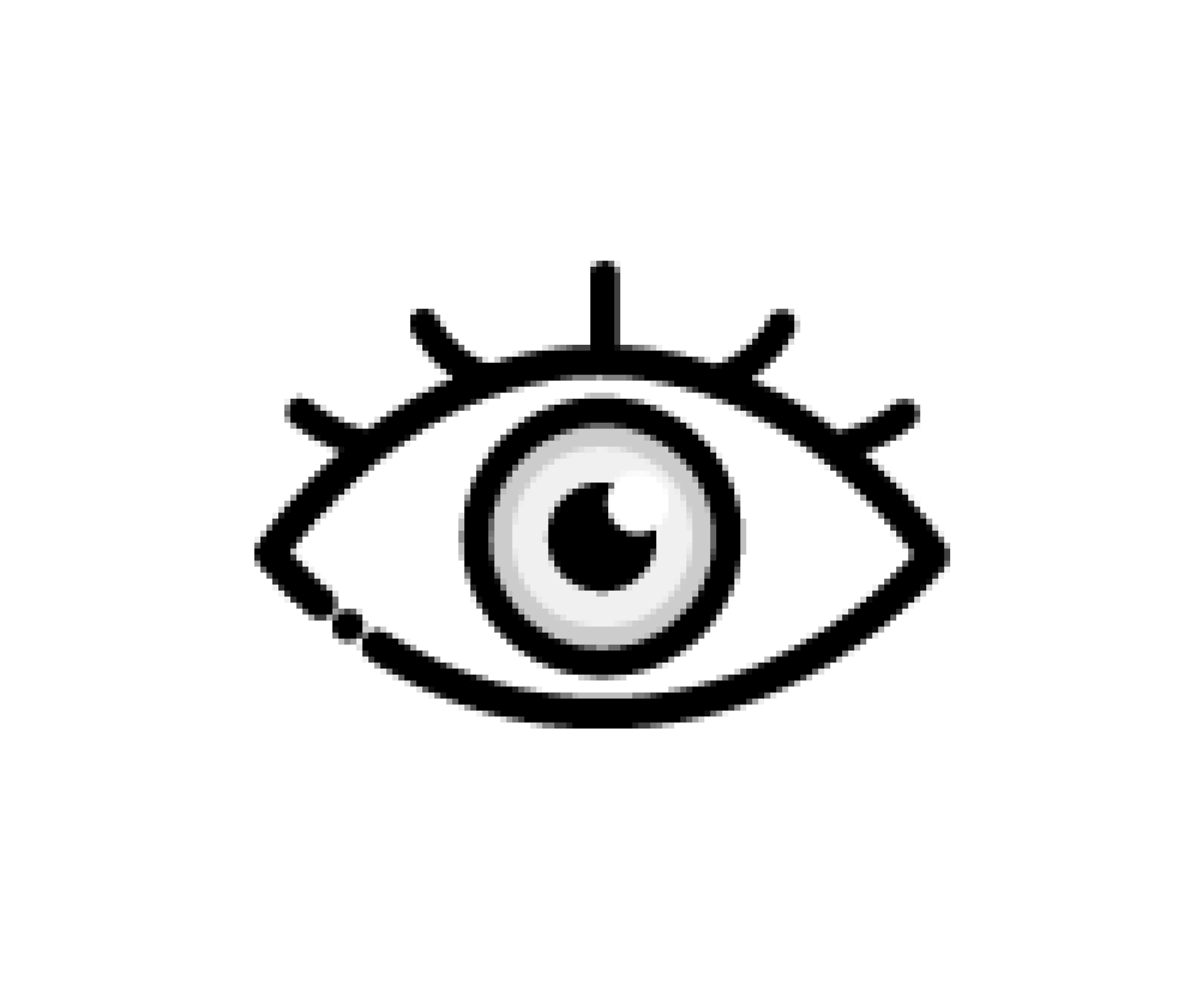 カラーコンタクトレンズ（グレー）を装着した瞳のイラスト