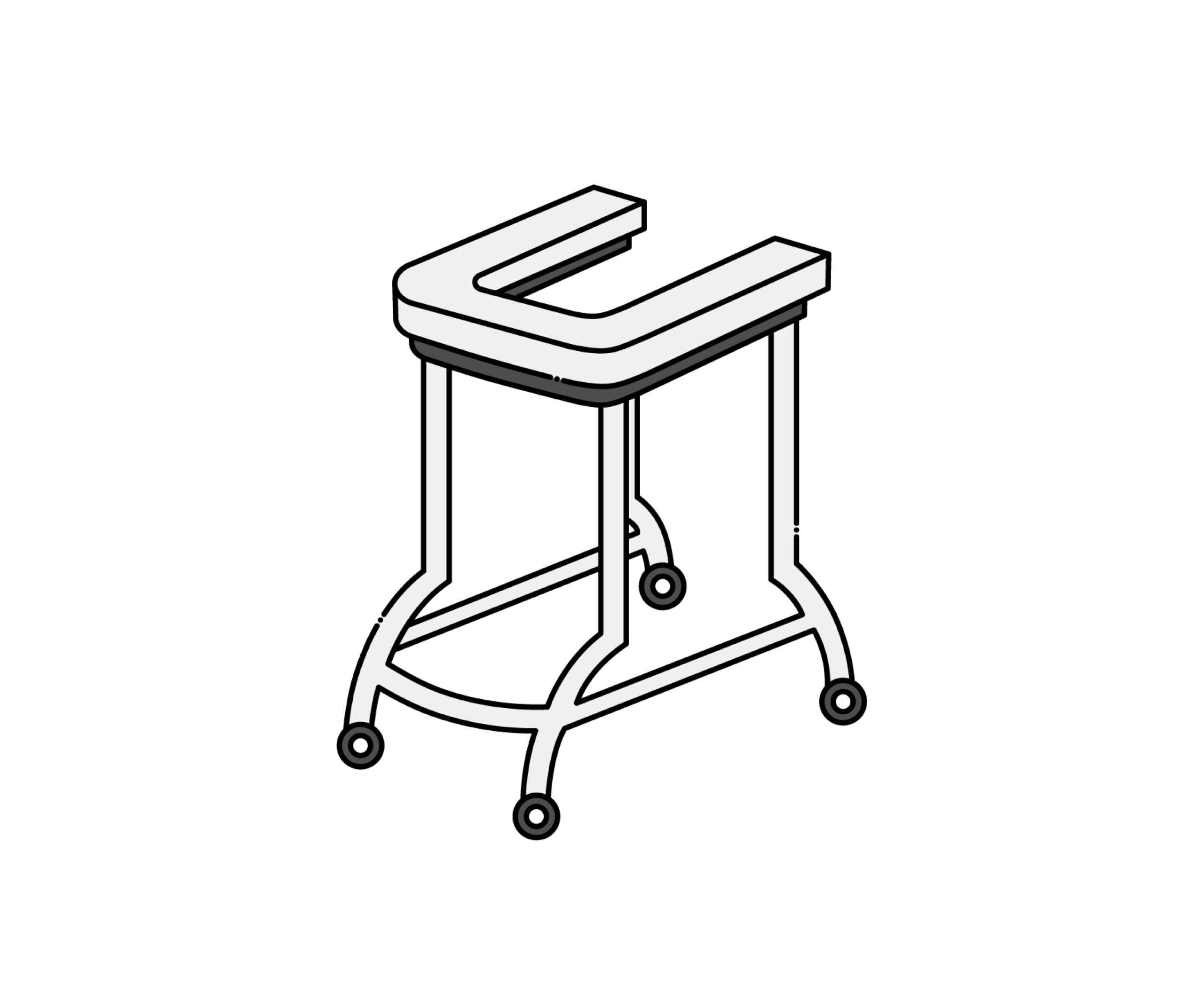 歩行器のイラスト
