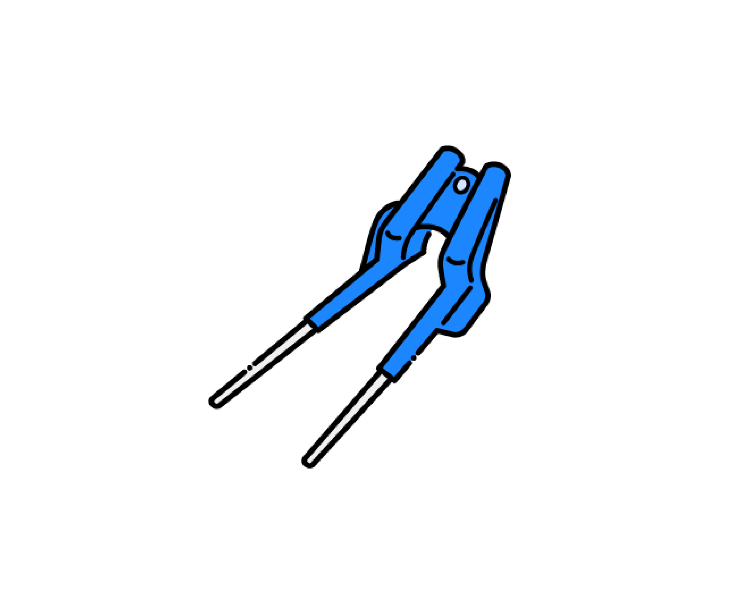 自助具（箸）のイラスト